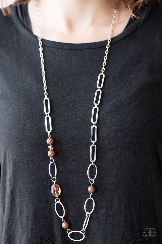 Paparazzi ♥ Marvelously Modern - Brown ♥ Necklace