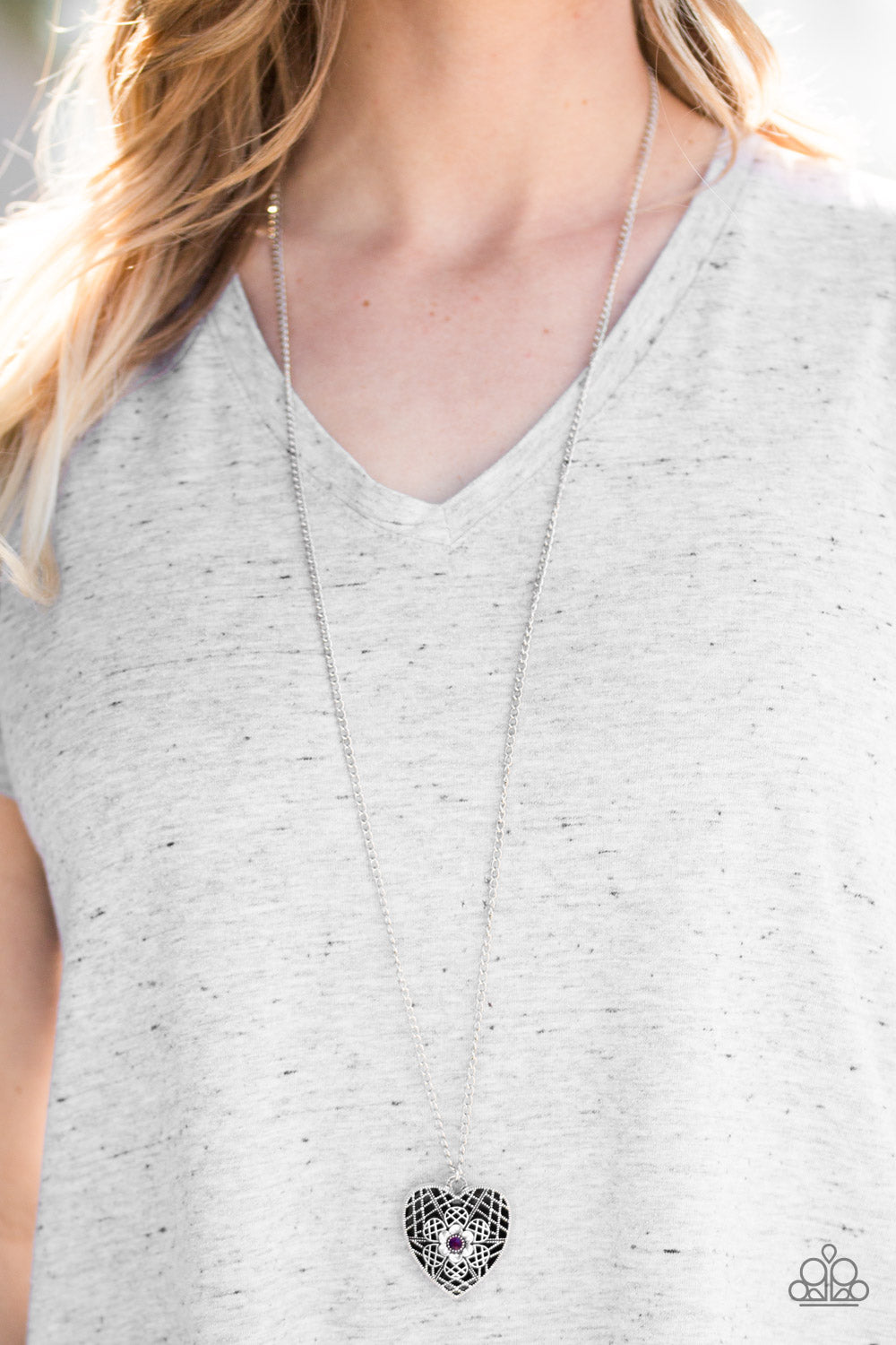 Paparazzi ♥ Under LOCKET and Key - Purple ♥  Necklace
