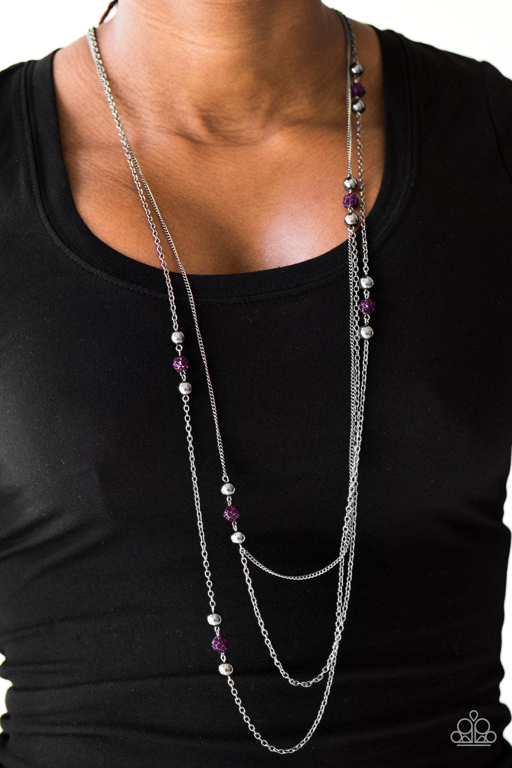 Paparazzi ♥ Be In The GLOW - Purple ♥  Necklace