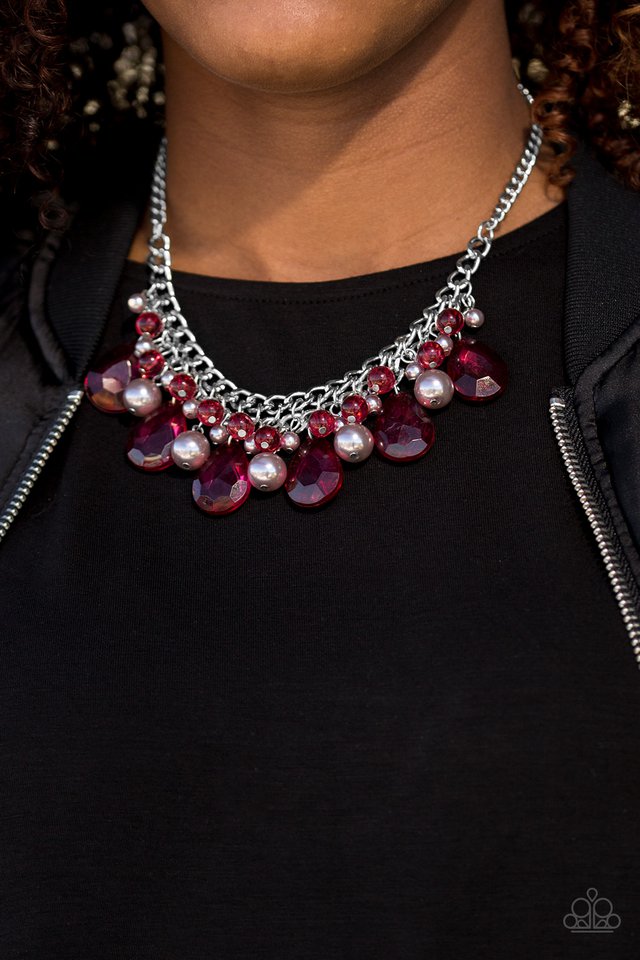 Paparazzi ♥ Twinkly Typhoon - Red ♥ Necklace