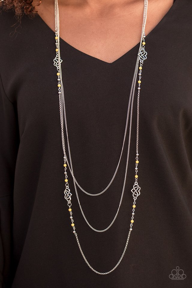 Paparazzi ♥ Love Every Day - Yellow ♥ Necklace
