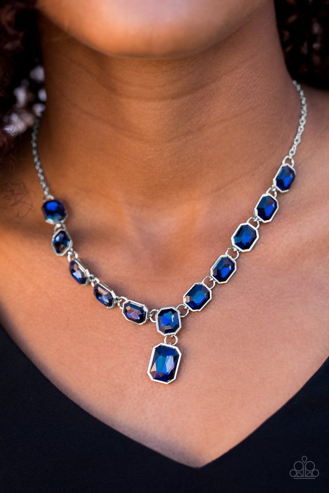 Paparazzi ♥ The Right To Remain Sparkly - Blue ♥ Necklace