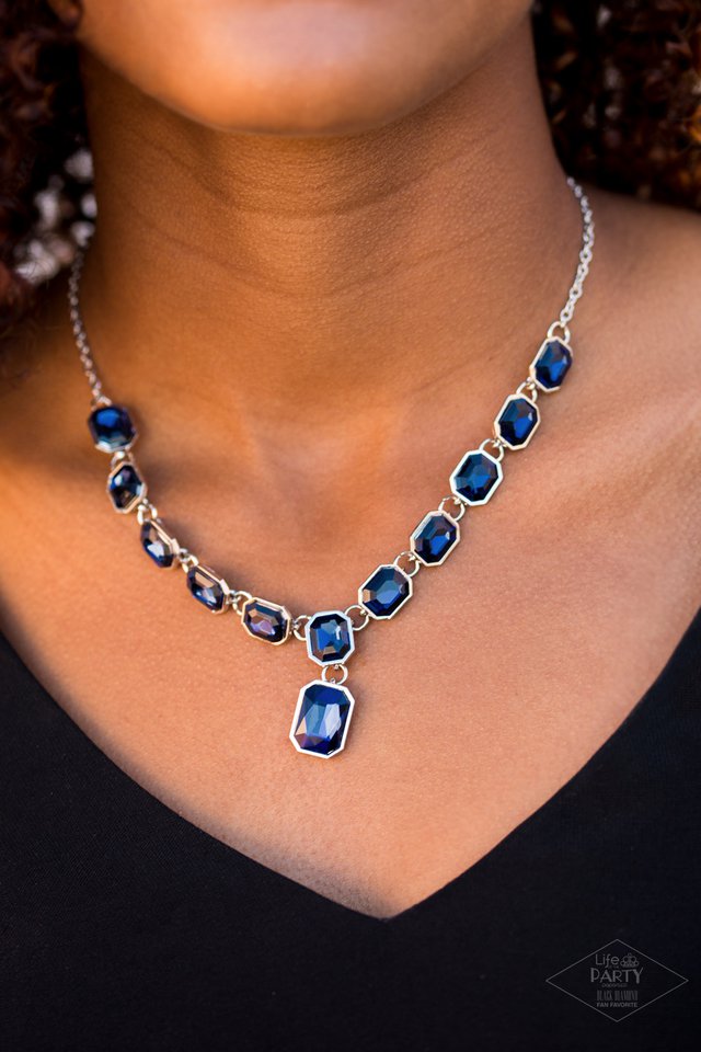 Paparazzi ♥ The Right To Remain Sparkly - Blue ♥ Necklace
