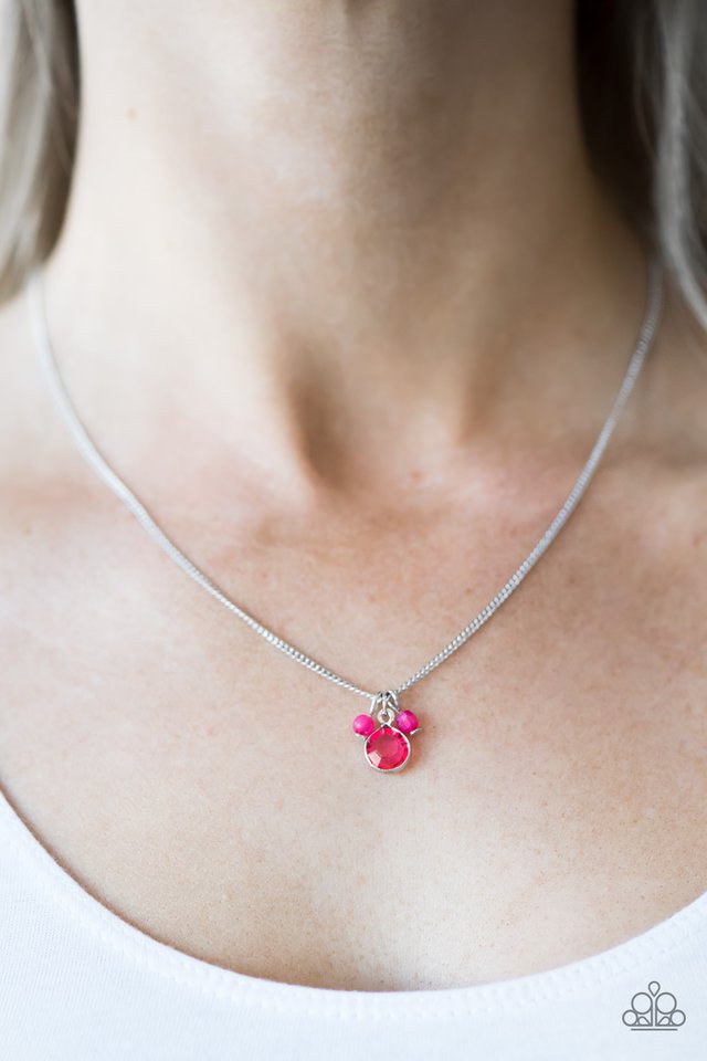 Paparazzi ♥ Always GLASSY - Pink ♥ Necklace