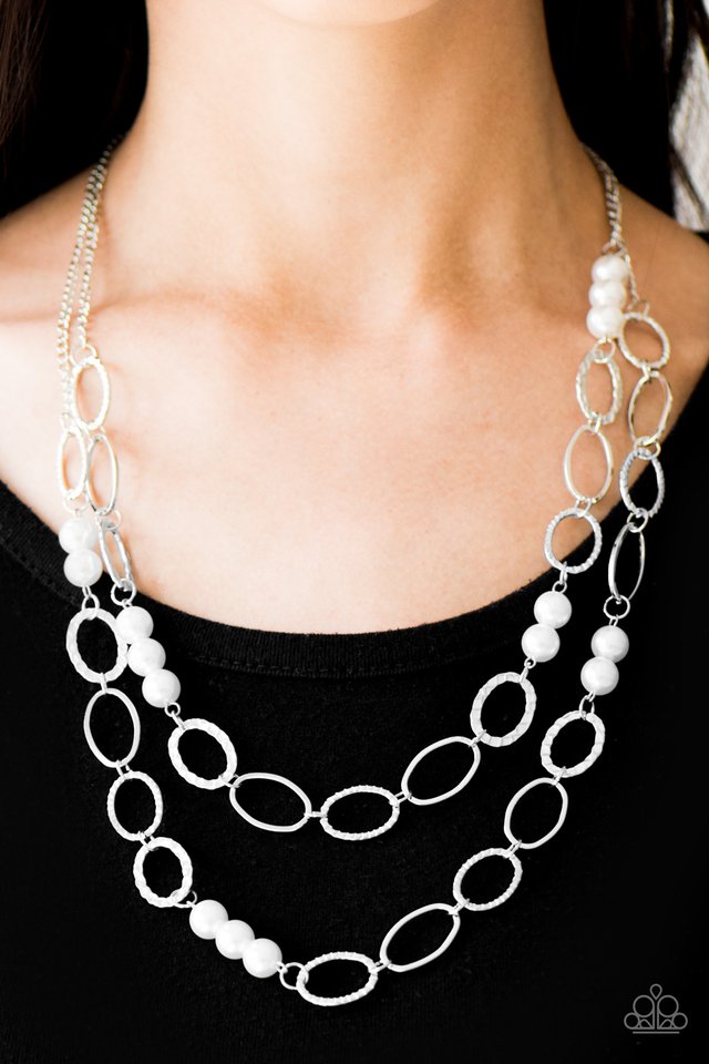 Paparazzi ♥ Box Office Romance - White ♥ Necklace