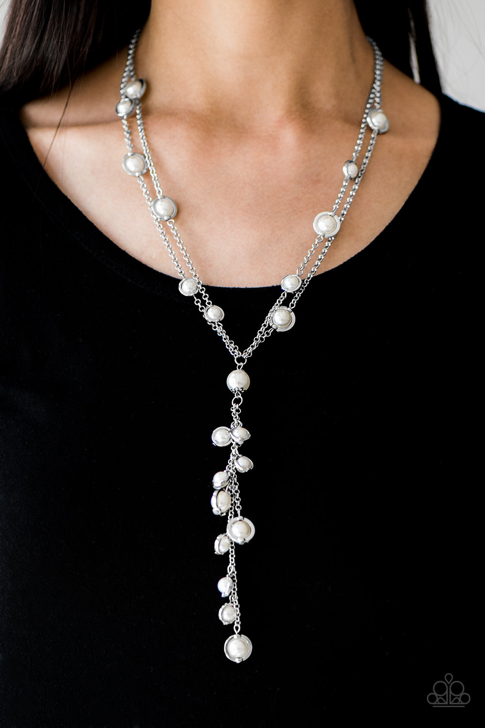 Paparazzi ♥ The FAME Changer - White ♥  Necklace