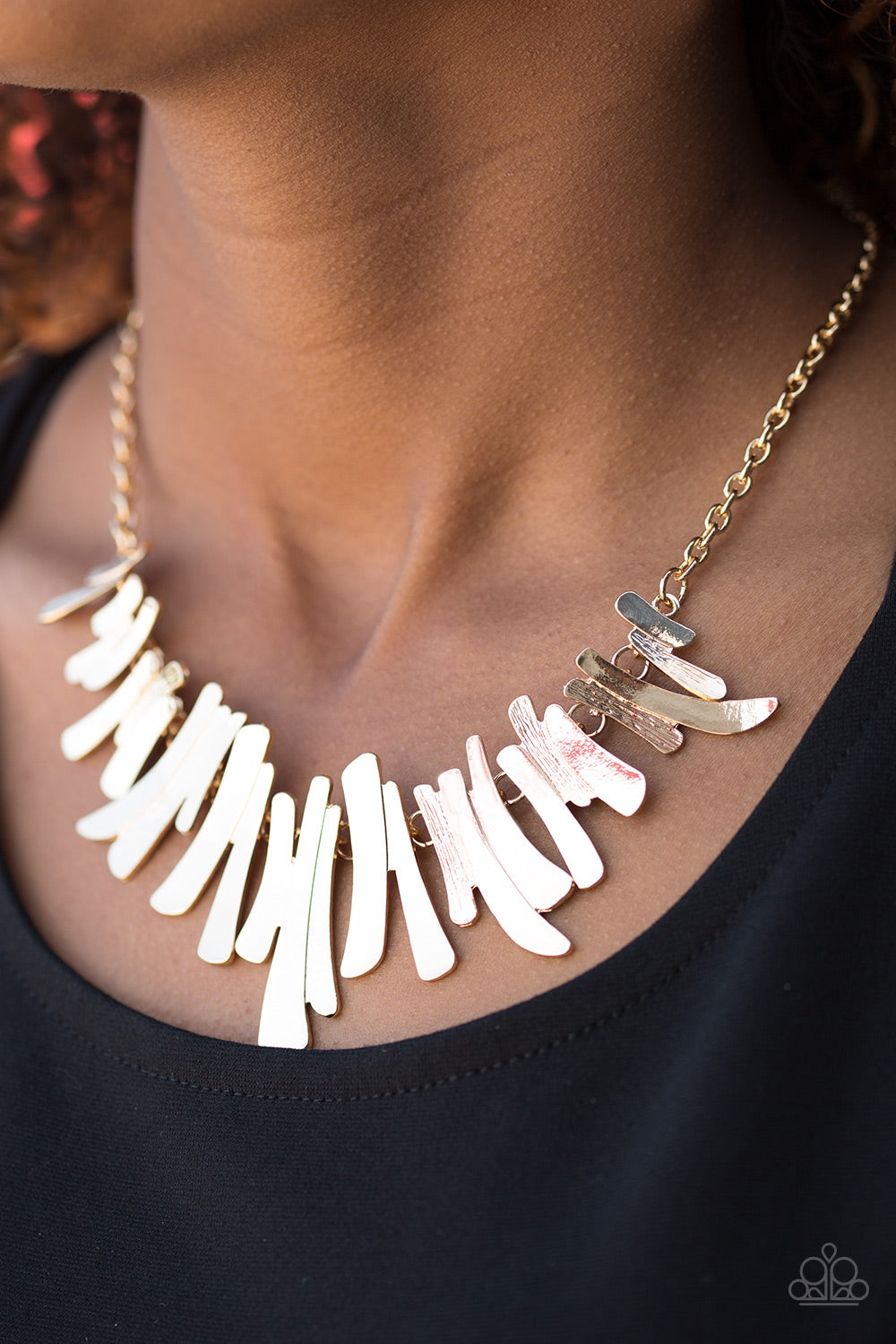 Paparazzi ♥ Hold Some, BOLD Some - Gold ♥  Necklace