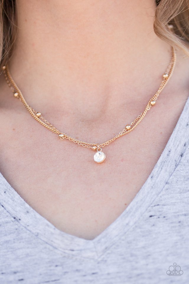 Paparazzi ♥ FAME Time - Gold ♥ Necklace