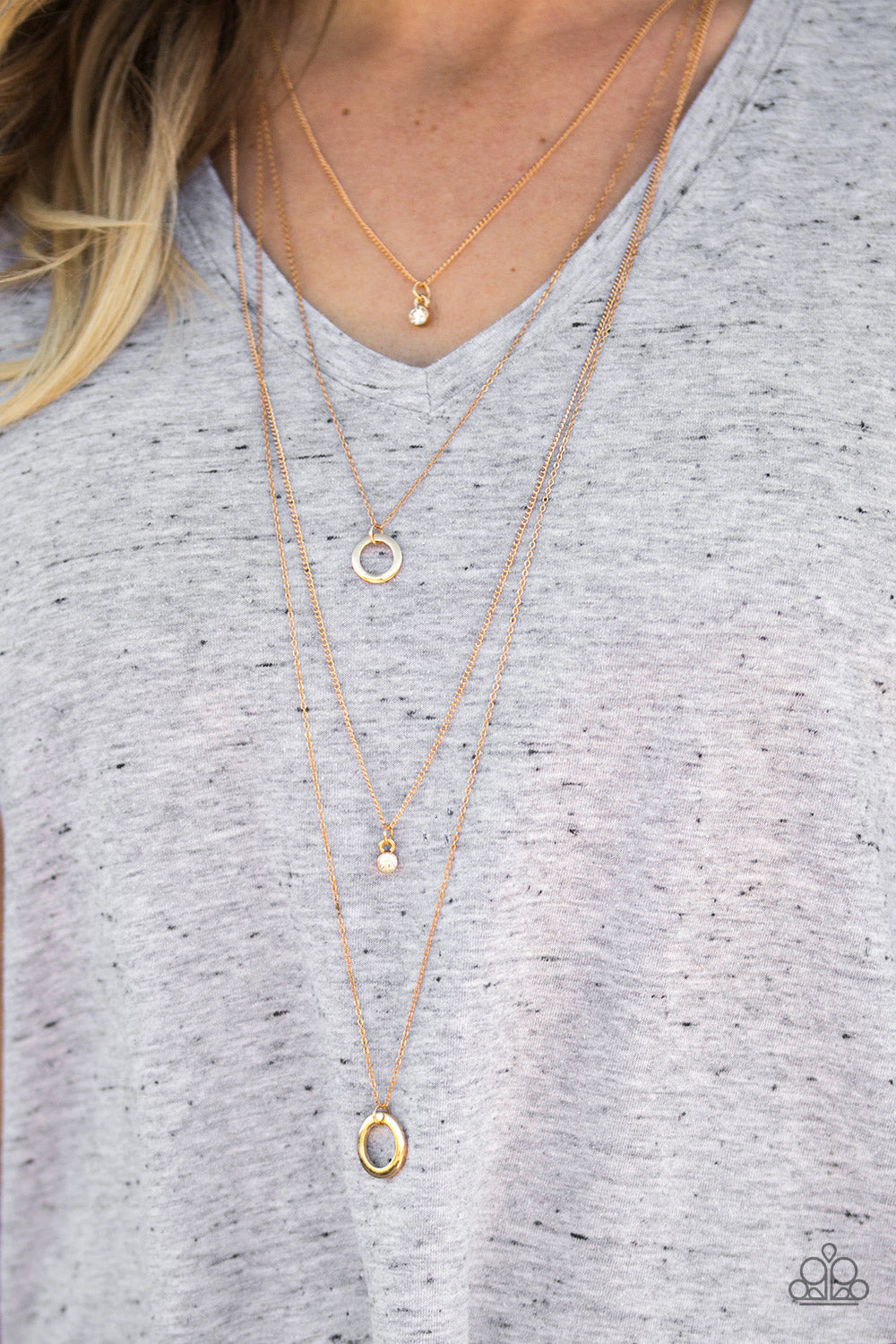 Paparazzi ♥ All About Elegance - Gold ♥  Necklace