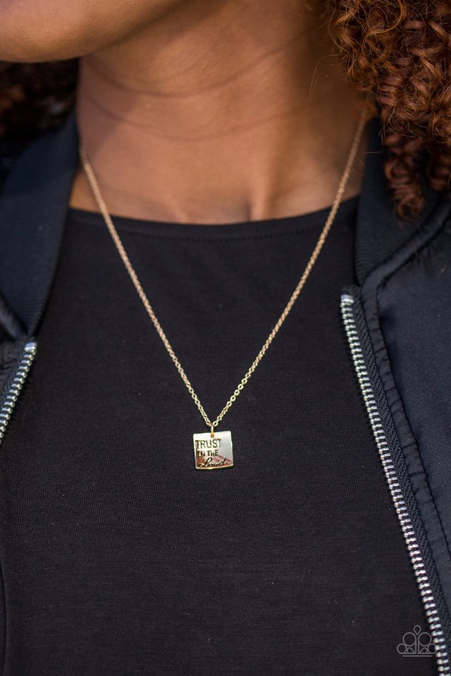 Paparazzi ♥ Trust In Faith - Gold ♥ Necklace