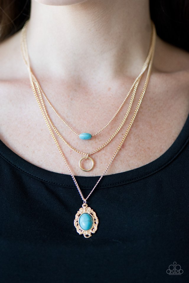 Paparazzi ♥ Canyon Cavalier - Gold ♥ Necklace