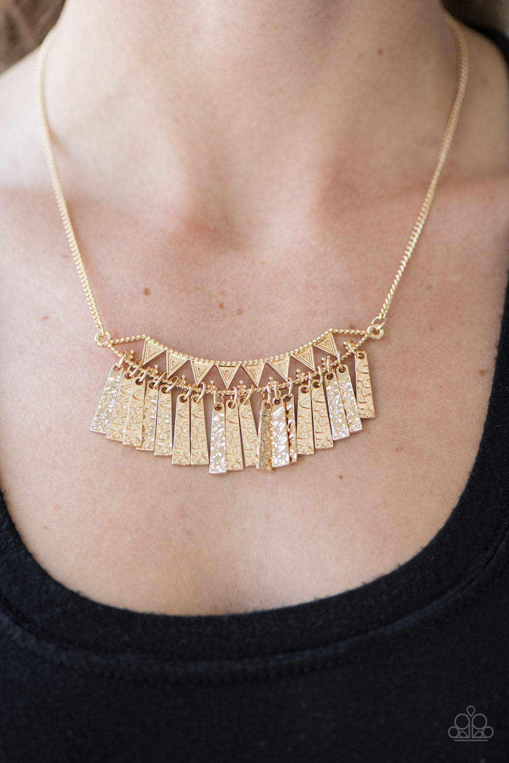 Paparazzi ♥ Terrifically Triassic - Gold ♥  Necklace