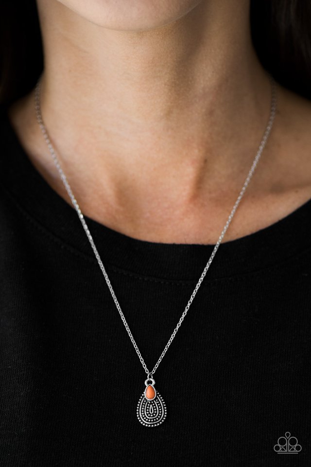 Paparazzi ♥ Desert Storm - Orange ♥ Necklace