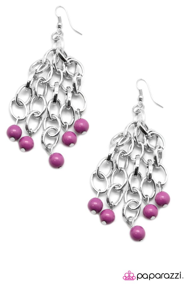 Paparazzi ♥ Center of Attention -Purple ♥ Earrings