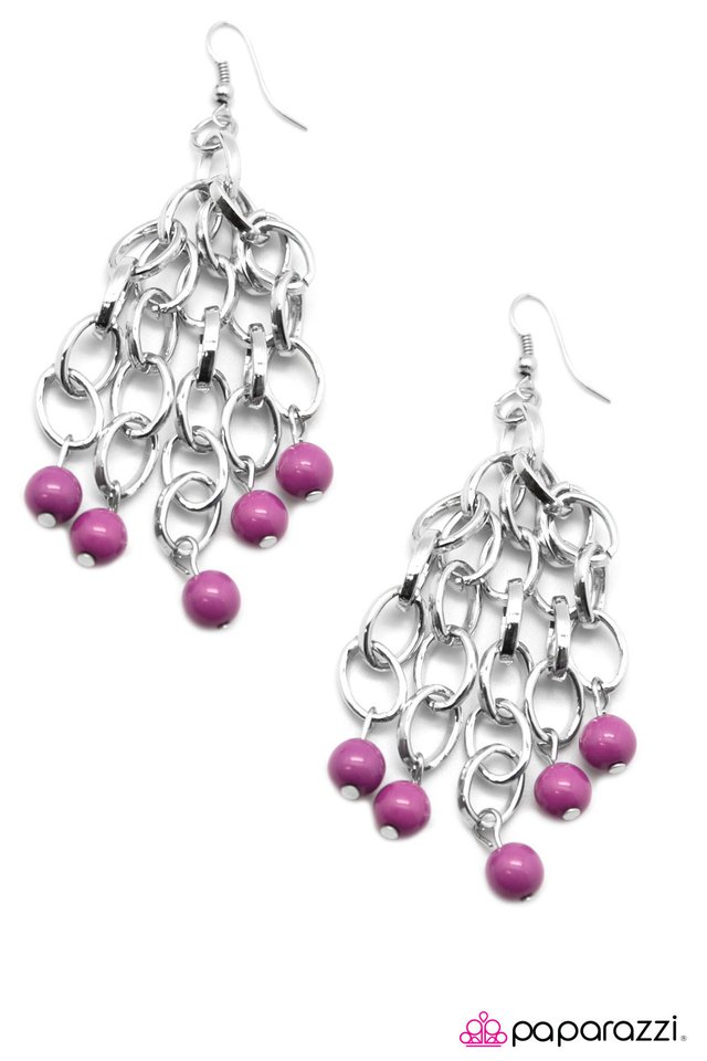 Paparazzi ♥ Center of Attention - Purple ♥ Earrings