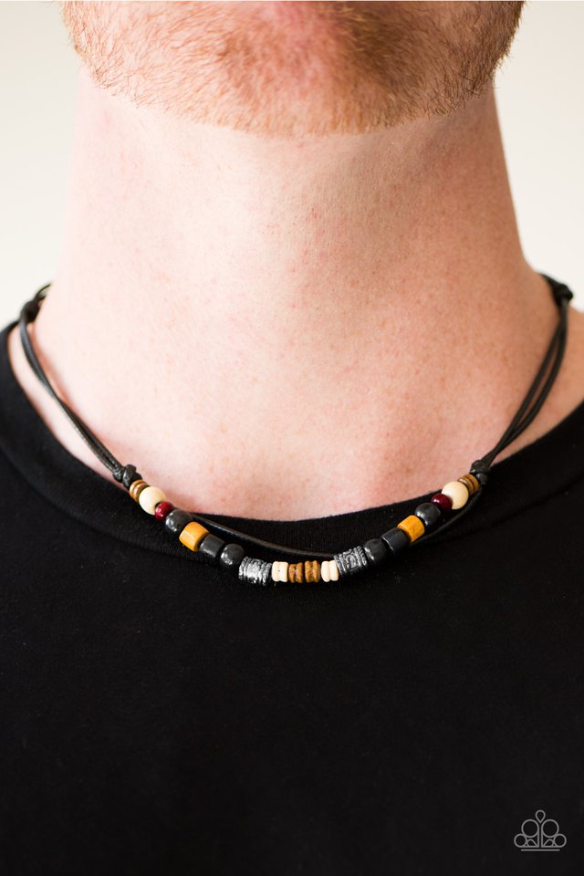 Paparazzi ♥ Aruba Adventure - Black ♥ Necklace