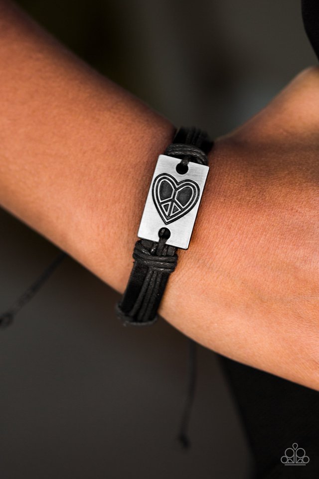 Paparazzi ♥ Peace Of Mind - Black ♥ Bracelet