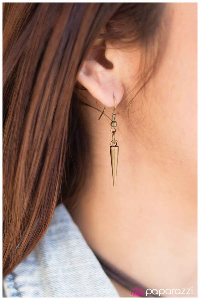 Paparazzi ♥ Danger Zone - Brass ♥ Necklace