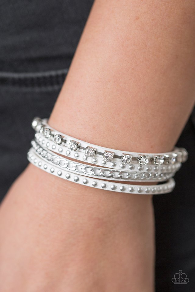 Paparazzi ♥ You Talkin To Me? - White ♥ Bracelet