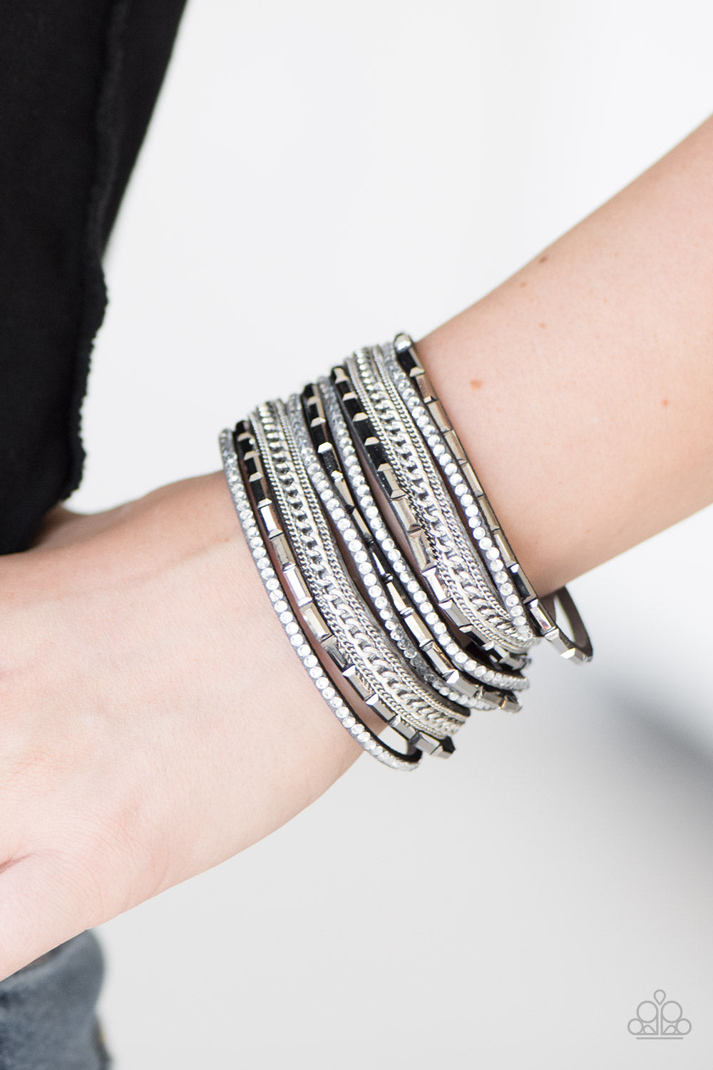 Paparazzi ♥ Rebel Runway - Silver ♥  Bracelet