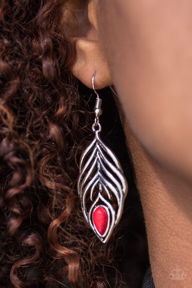 Paparazzi ♥ Bold Little Bird - Red ♥ Earrings