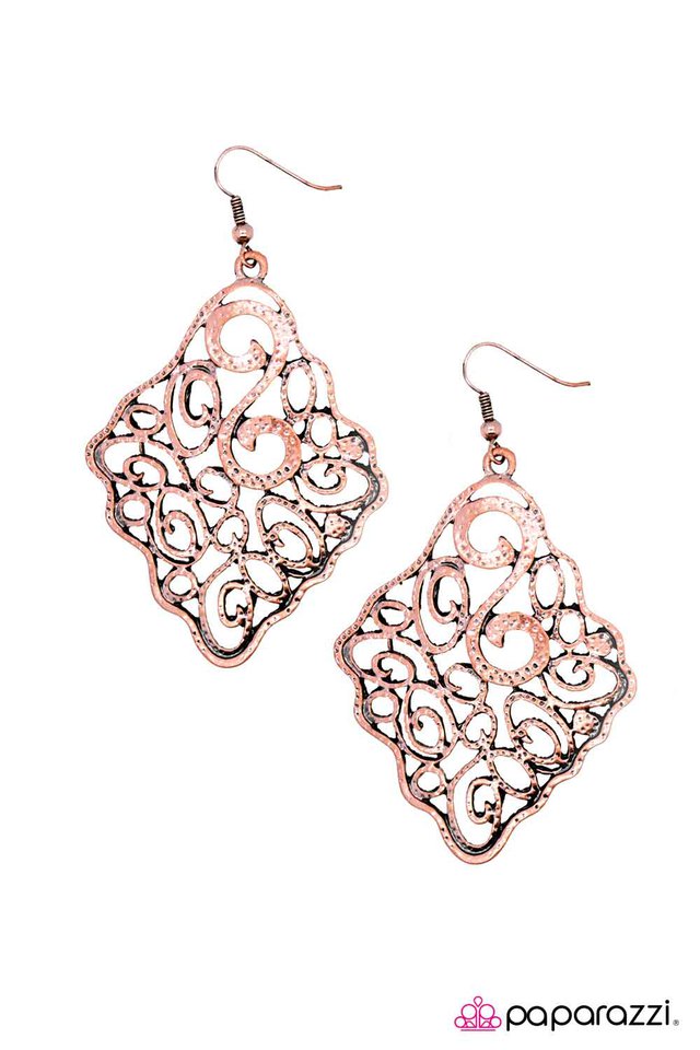 Paparazzi ♥ Fancy Meeting You Here! - Copper ♥ Earrings