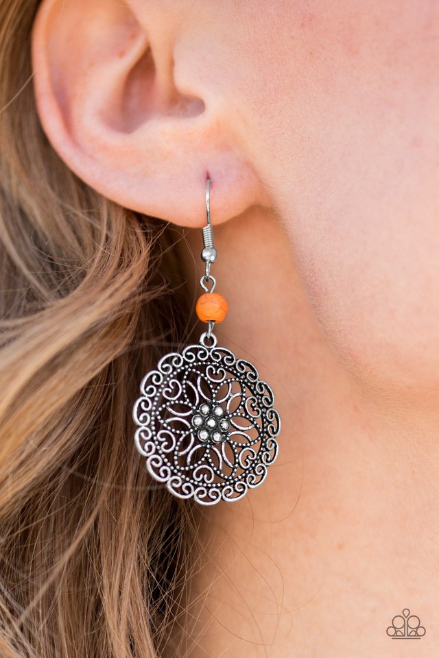 Paparazzi ♥ Wildflower Way - Orange ♥ Earrings