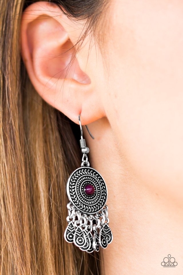 Paparazzi ♥ Sahara Sunsets - Purple ♥ Earrings