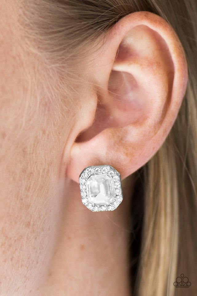 Paparazzi ♥ Bride Squad - White Post ♥ Post Earrings