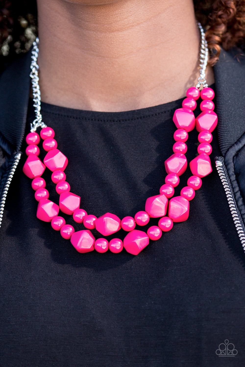 Paparazzi ♥ Galapagos Glam - Pink ♥  Necklace