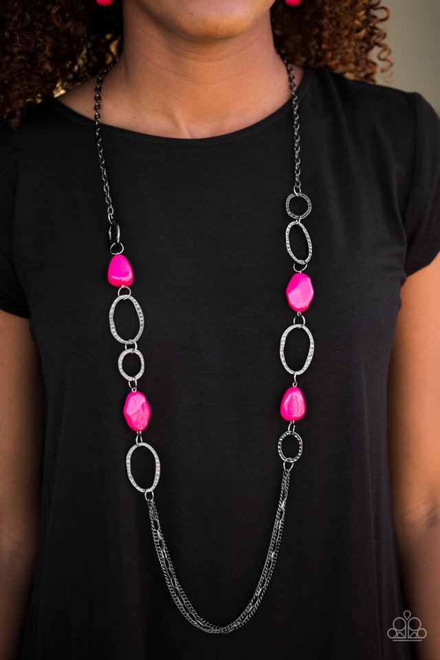 Paparazzi ♥ Industry Shine - Pink ♥ Necklace