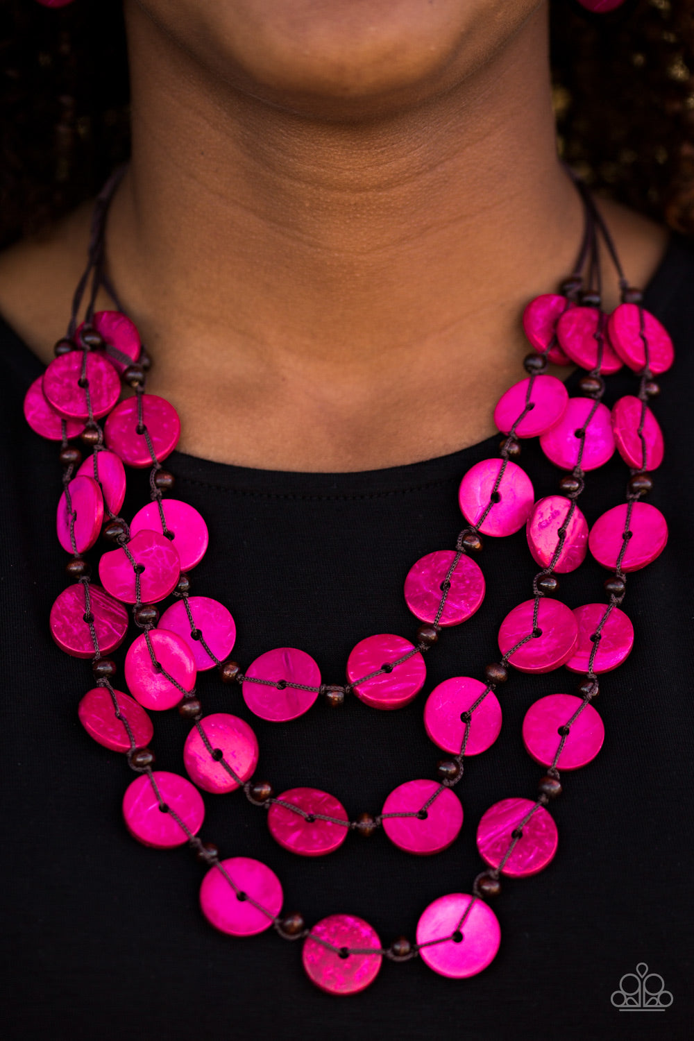 Paparazzi ♥ Tiki Tango - Pink ♥  Necklace