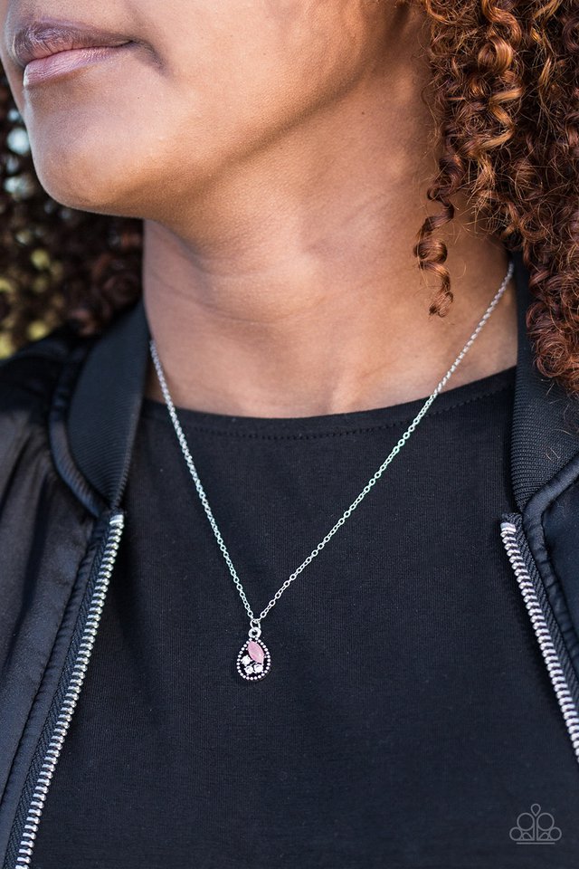 Paparazzi ♥ Drop and Shimmer - Pink ♥ Necklace