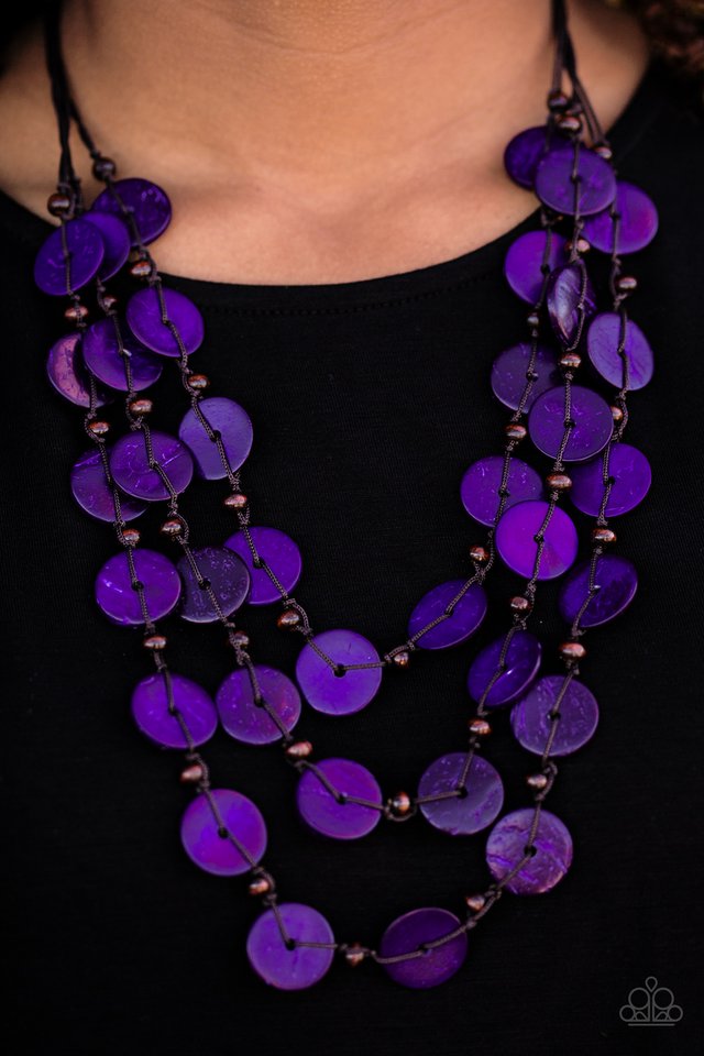 Paparazzi ♥ Tiki Tango - Purple ♥ Necklace