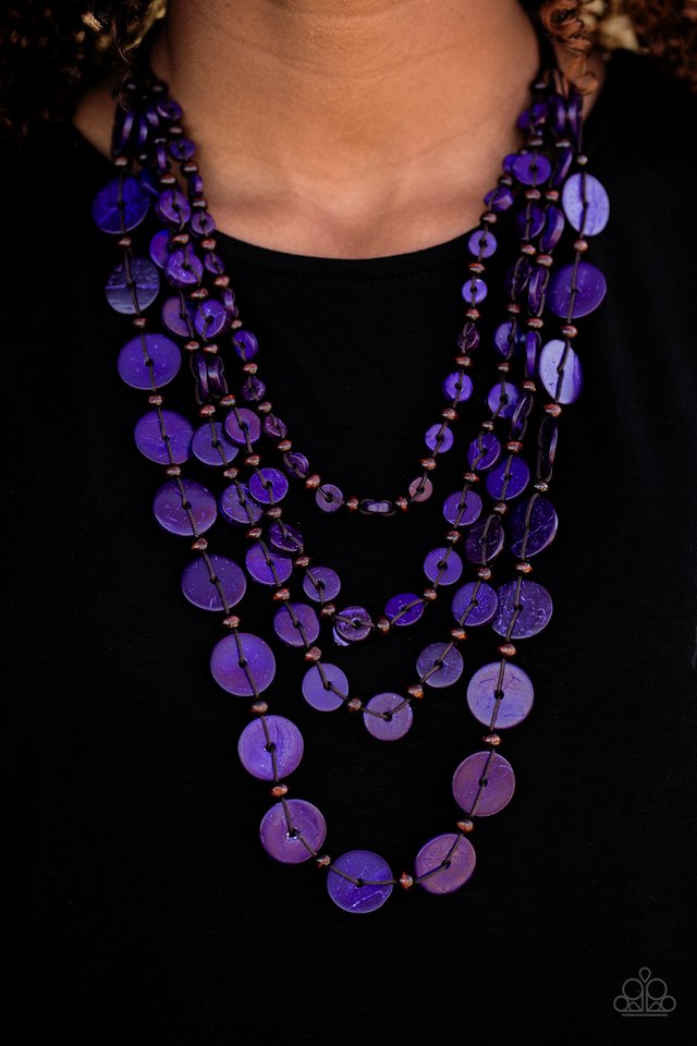 Paparazzi ♥ Fiji Flair - Purple ♥ Necklace