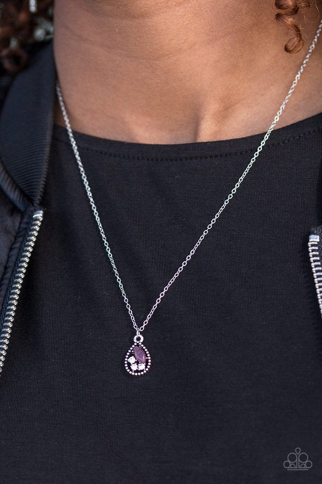 Paparazzi ♥ Drop and Shimmer - Purple ♥ Necklace