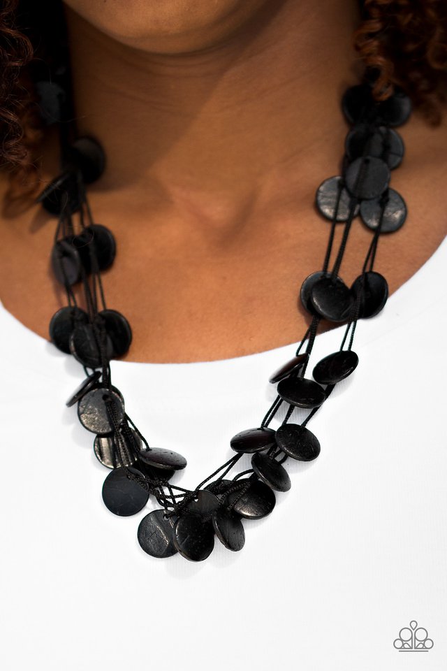 Paparazzi ♥ Caribbean Catch - Black ♥ Necklace