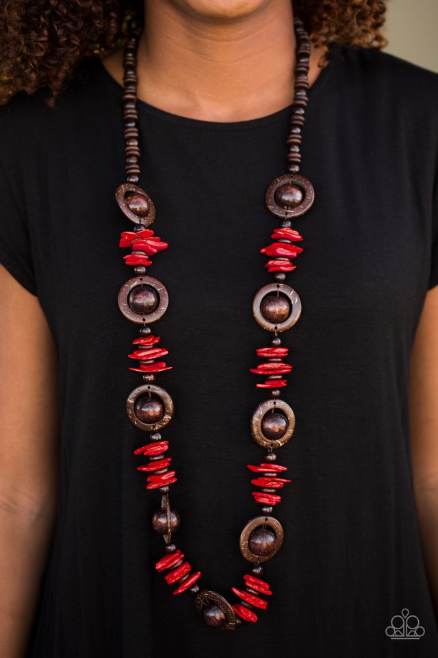 Paparazzi ♥ Tropical Tango - Red ♥ Necklace