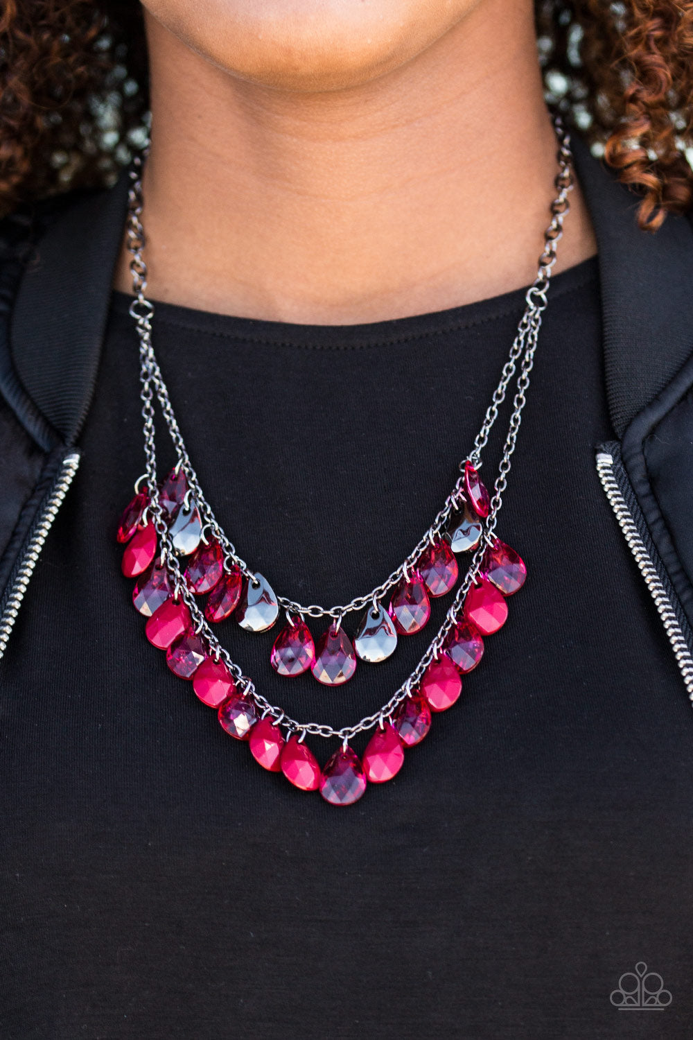 Paparazzi ♥ Storm Warning - Red ♥  Necklace