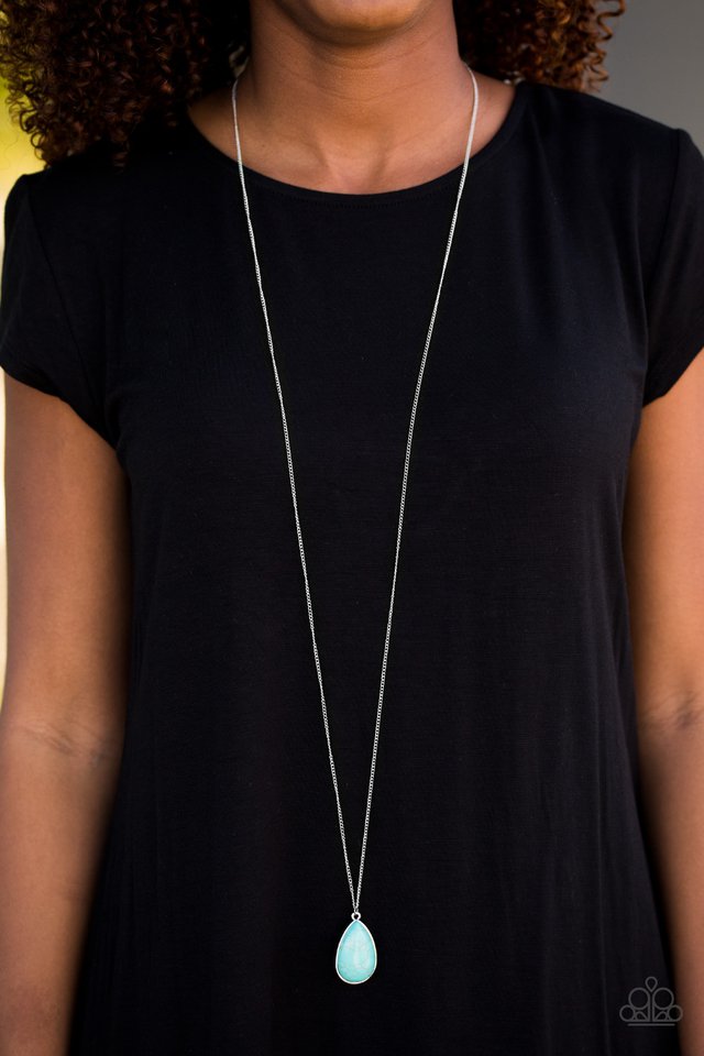 Paparazzi ♥ Talk About A Cliffhanger! - Blue ♥ Necklace