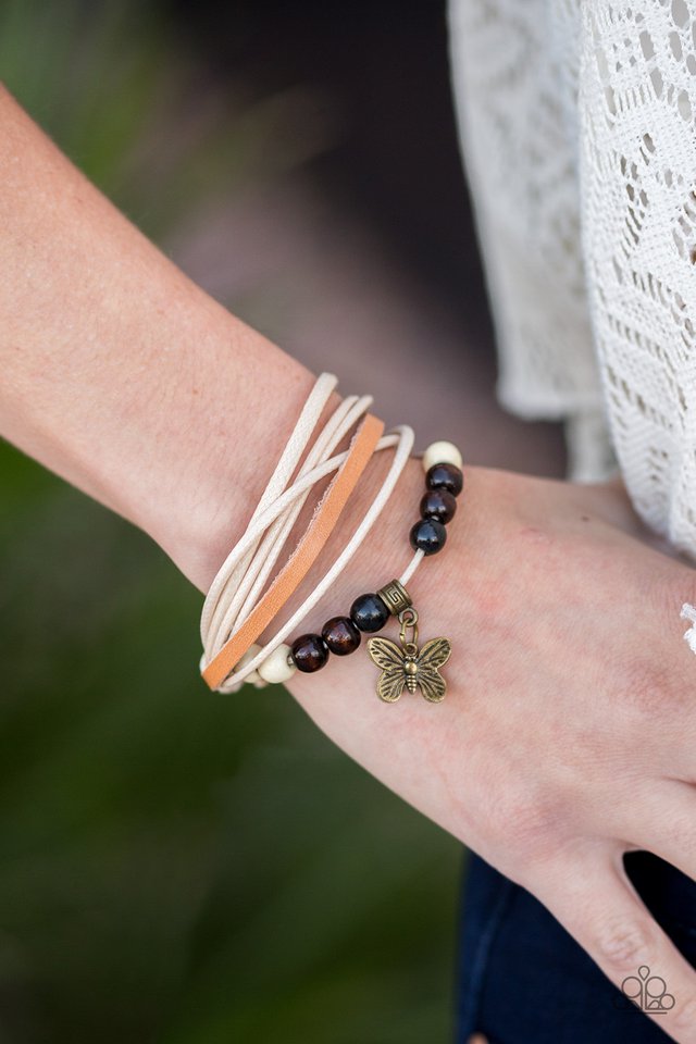 Paparazzi ♥ Butterfly Grove - Brown ♥ Bracelet