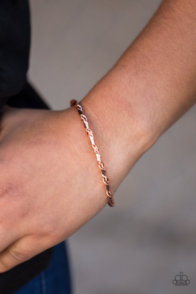 Paparazzi ♥ Twisted Fate - Copper ♥ Bracelet