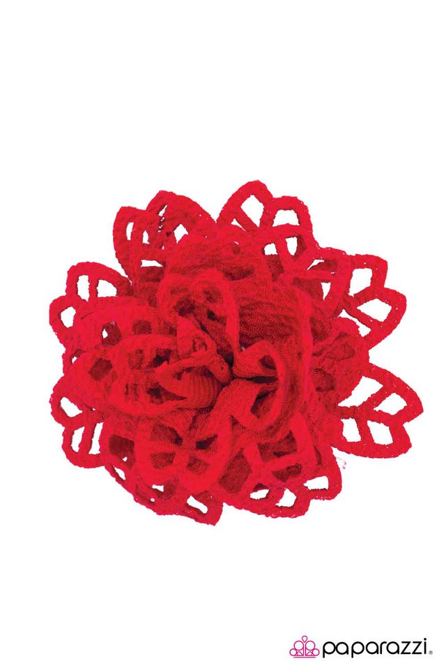 Paparazzi ♥ HOLE-Heartedly yours - Red ♥ Hair Clip