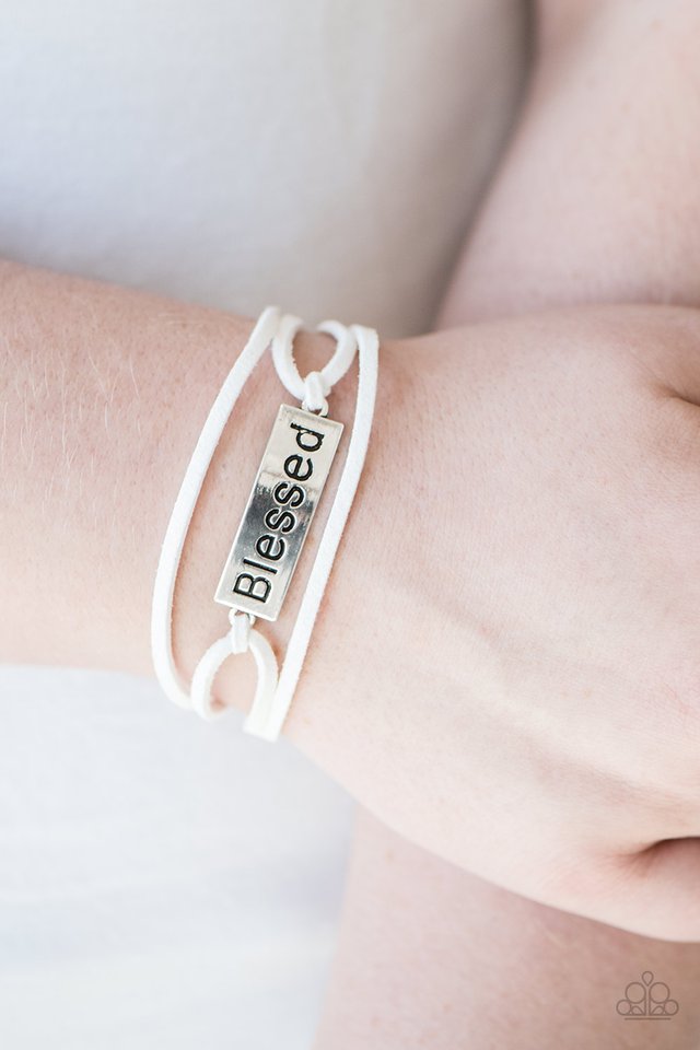 Paparazzi ♥ Feeling Blessed - White ♥ Bracelet