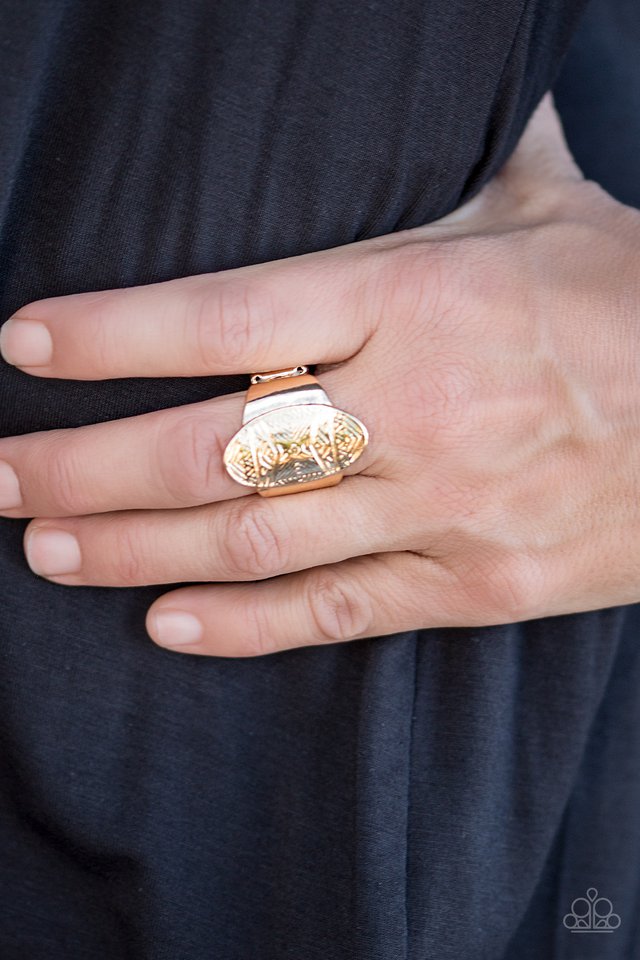 Paparazzi ♥ Tiki Tahiti - Gold ♥ Ring