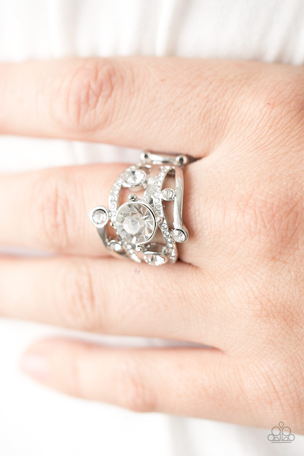 Paparazzi ♥ Colorful Constellations - White ♥  Ring