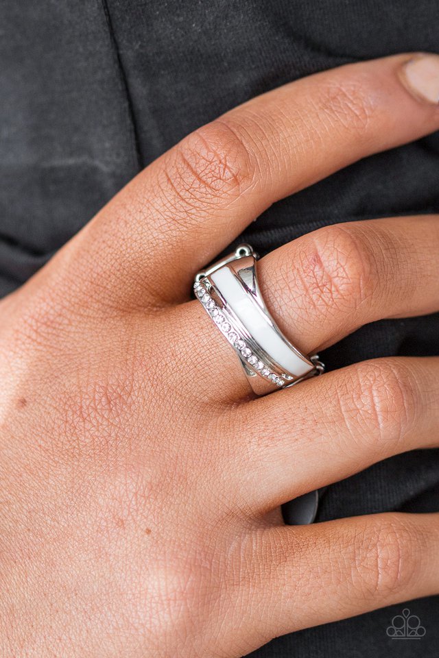 Paparazzi ♥ Wrapped In Radiance - White ♥ Ring