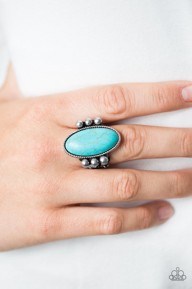 Paparazzi ♥ Skipping SANDSTONES - Blue ♥ Ring
