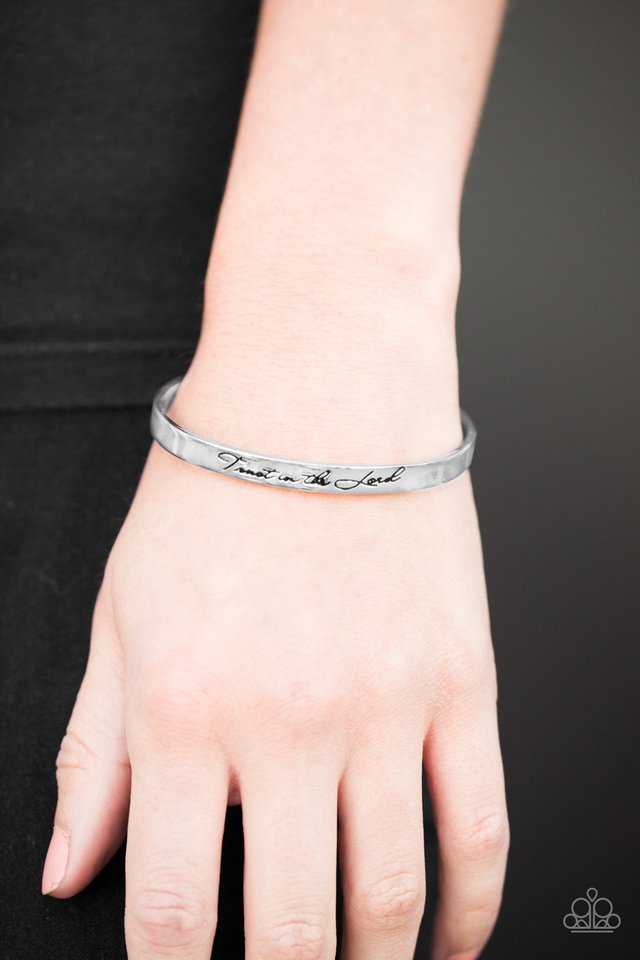 Paparazzi ♥ Blessed Is The One Who Trusts - Silver ♥ Bracelet