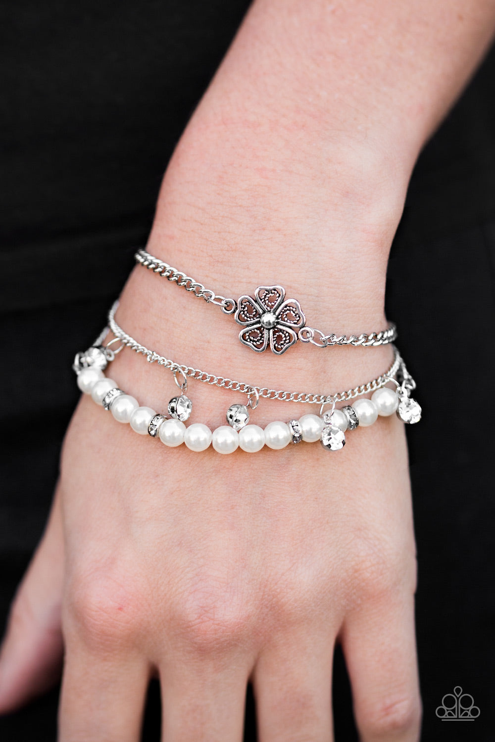 Paparazzi ♥ Petunia Party - White ♥  Bracelet